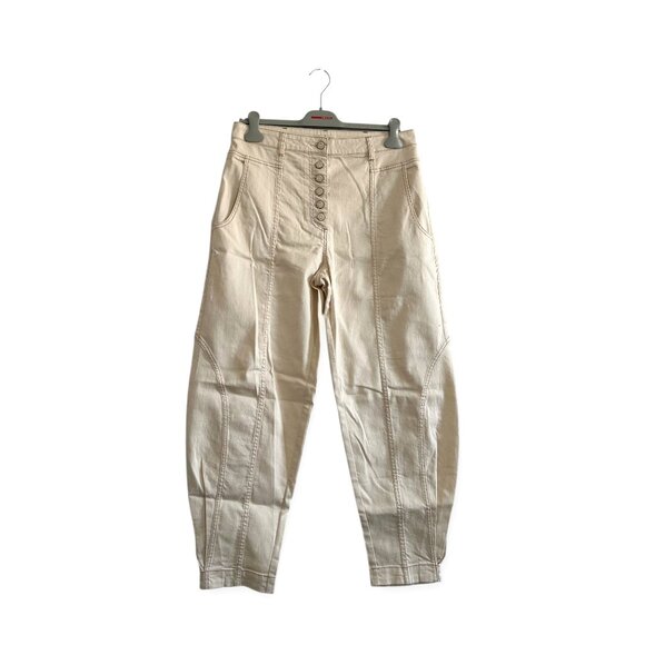 Ulla Johnson Brodie Jeans, Cream, Size 8, New with tag, MSRP $395 - Picture 4 of 16